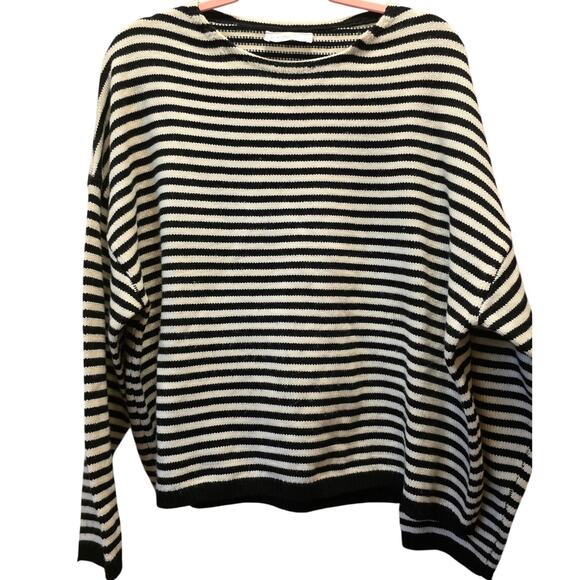 Carly Jean Los Angeles Wesley Striped Knit Sweater One Size EUC - Picture 4 of 6